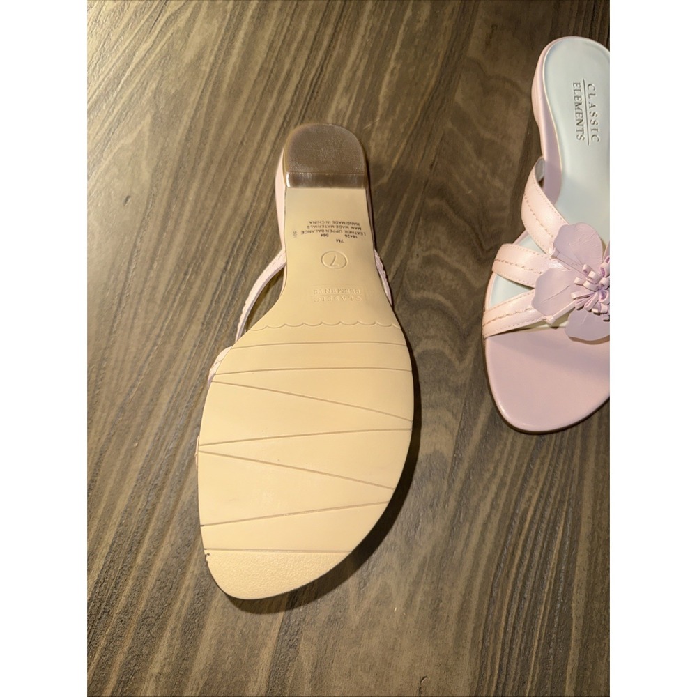Classic Elements Pink Floral Slide Sandals - Picture 3 of 7
